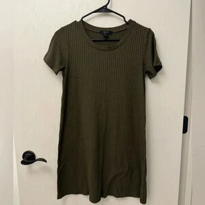 Fall Green T Shirt Dress Size S